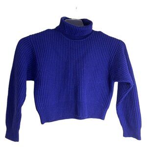 Jones New York Large Purple Knit Chunky Turtleneck Sweater 36a